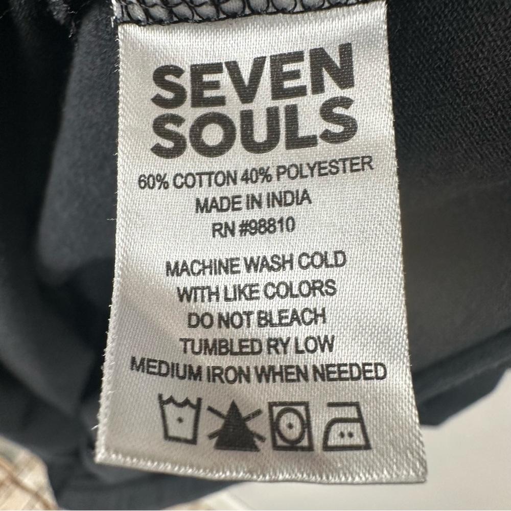 Seven Souls T-Shirt Mens 2XL Blessed Crew Neck Black Short Sleeve - Picture 6 of 6